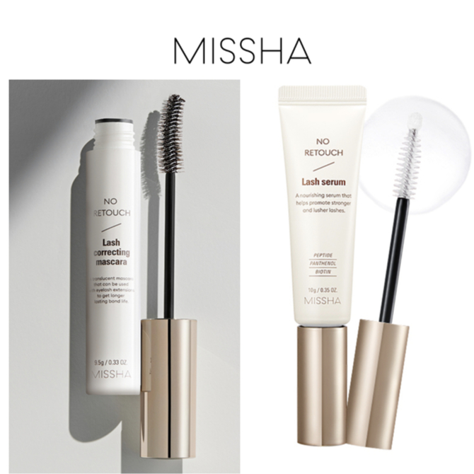 [MISSHA] No Retouch Lashing Correcting Mascara / Lash serum