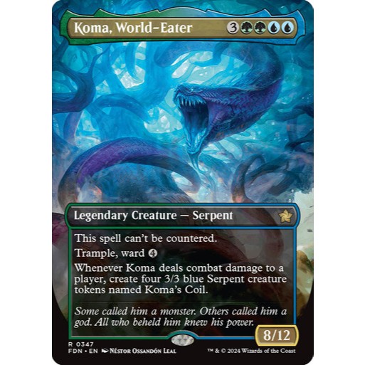 รองพื้น MTG - Koma, World-Eater ไร้ขอบไม่ฟอยล์