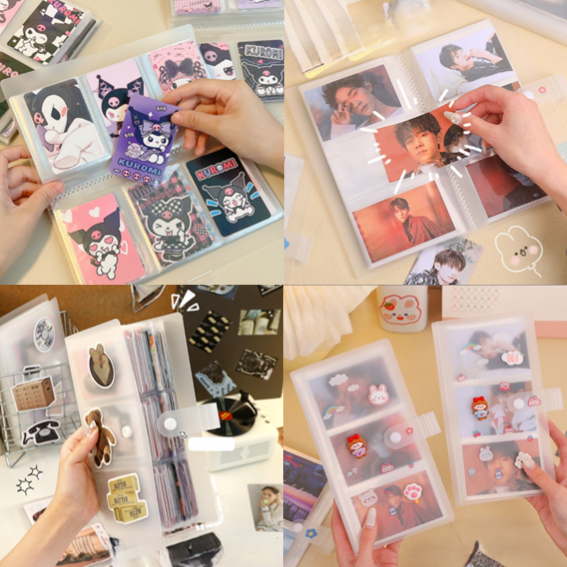 แฟ้มใส่การ์ดภาพ K-pop photo card storage การ์ด Pokemon การ์ด amiibo นามบัตรสติกเกอร์สุ่มสําหรับ DIY 