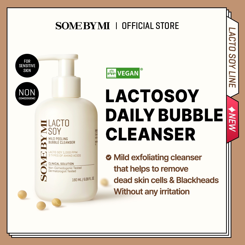 SOME BY MI LACTO SOY MILD PEELING BUBBLE CLEANSER [180ml]