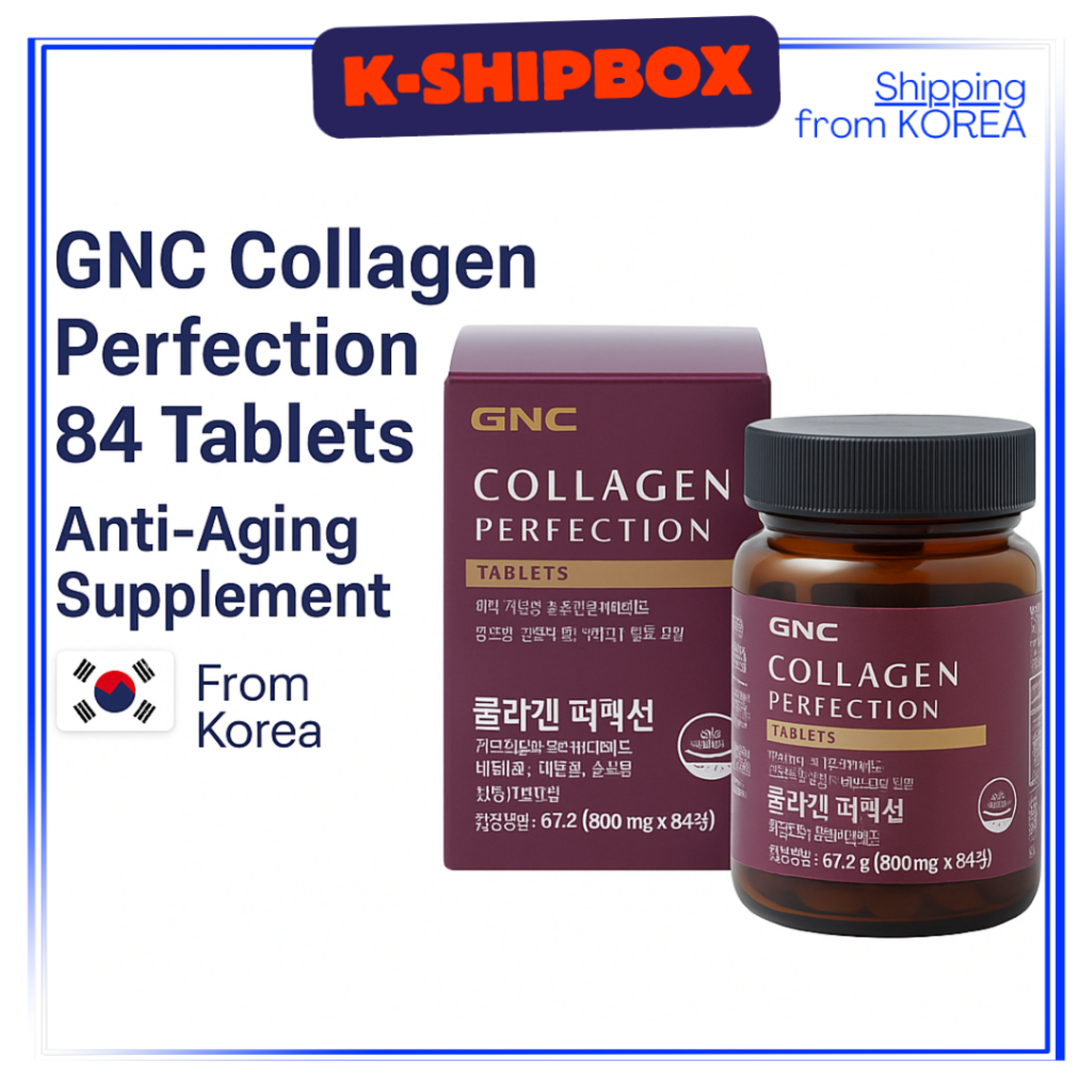 [GNC] คอลลาเจน เพอร์เฟคชั่น 84 เม็ด | ต่อต้านริ้วรอย ความยืดหยุ่นของผิว อาหารเสริมสุขภาพเส้นผมและเล็