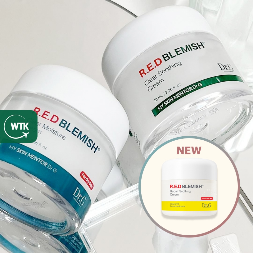 Dr.g RED RED Blemish Clear Soothing / Repair Soothing / Moisture Cream - Moisture & Soothing Solution สําหรับผิวแพ้ง่าย