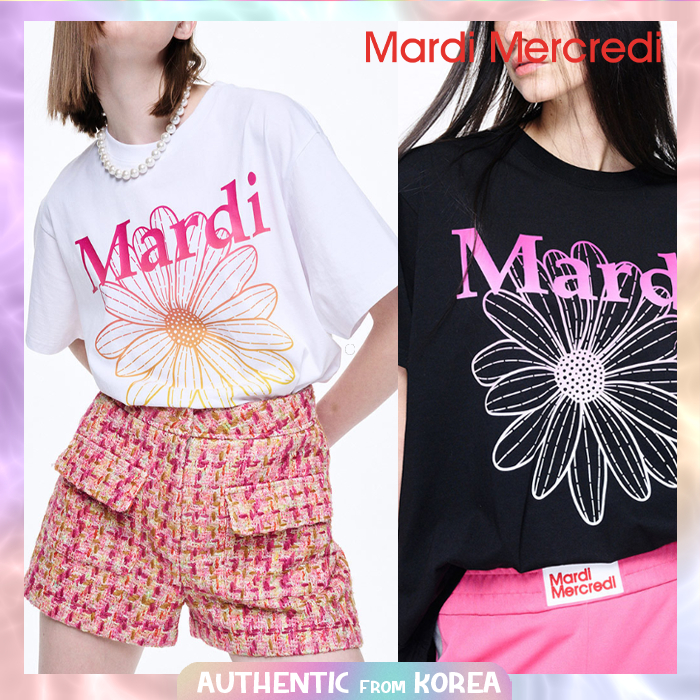 Mardi MERCREDI เสื้อยืดผู้หญิง FLOWERMARDI GRADATION_2COLOR