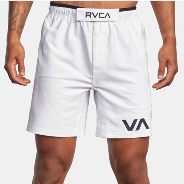 Rvca Mens Jiu-Jitsu No-gi Shorts กางเกงขาสั้นต่อสู้ผู้ชาย สีขาว 17 นิ้ว