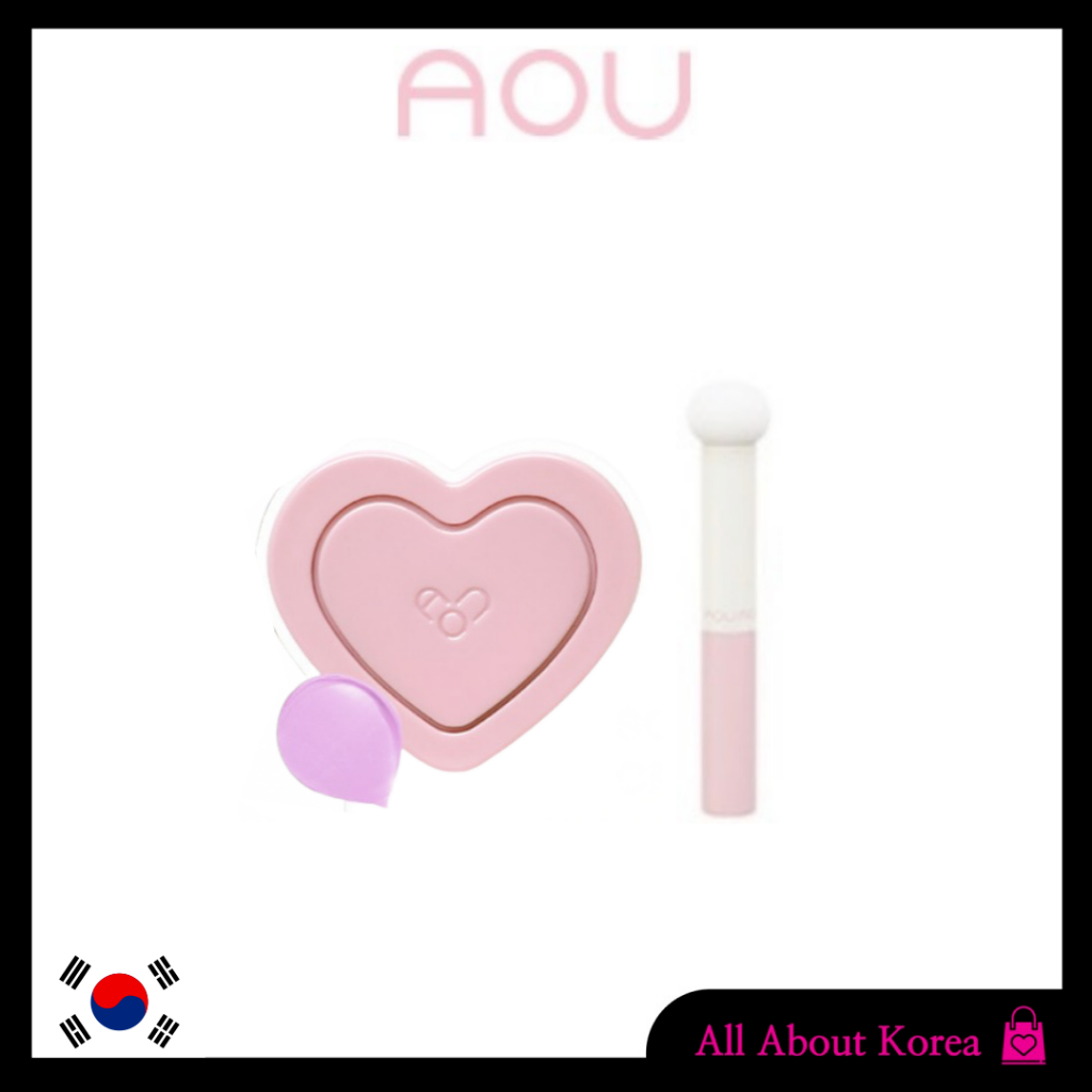 [AOU]Soft Cream Blush 6colors& Marshmallow Puff Brush