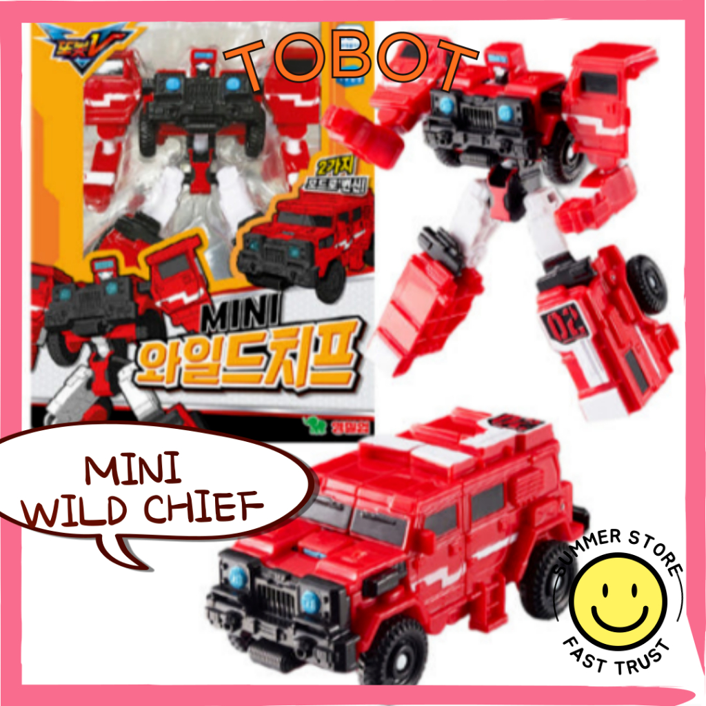 [Tobot] Tobot V Mini WILD CHIEF Transformer Robot Toy รูปยานพาหนะรวม