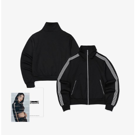 [OFFCIAIL] LE SSERAFIM IM FEARLESS POP UP Track Top Black S