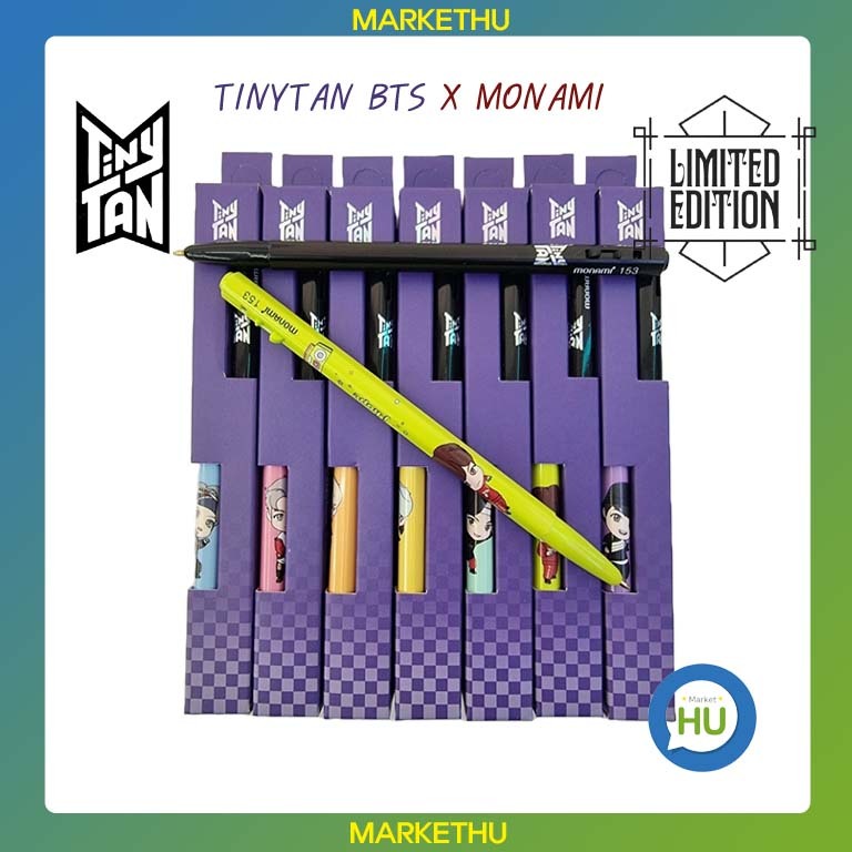 [TINYTAN] Bts X MONAMI 153 Ball Point Pen 7 ประเภท Special Limited Edition