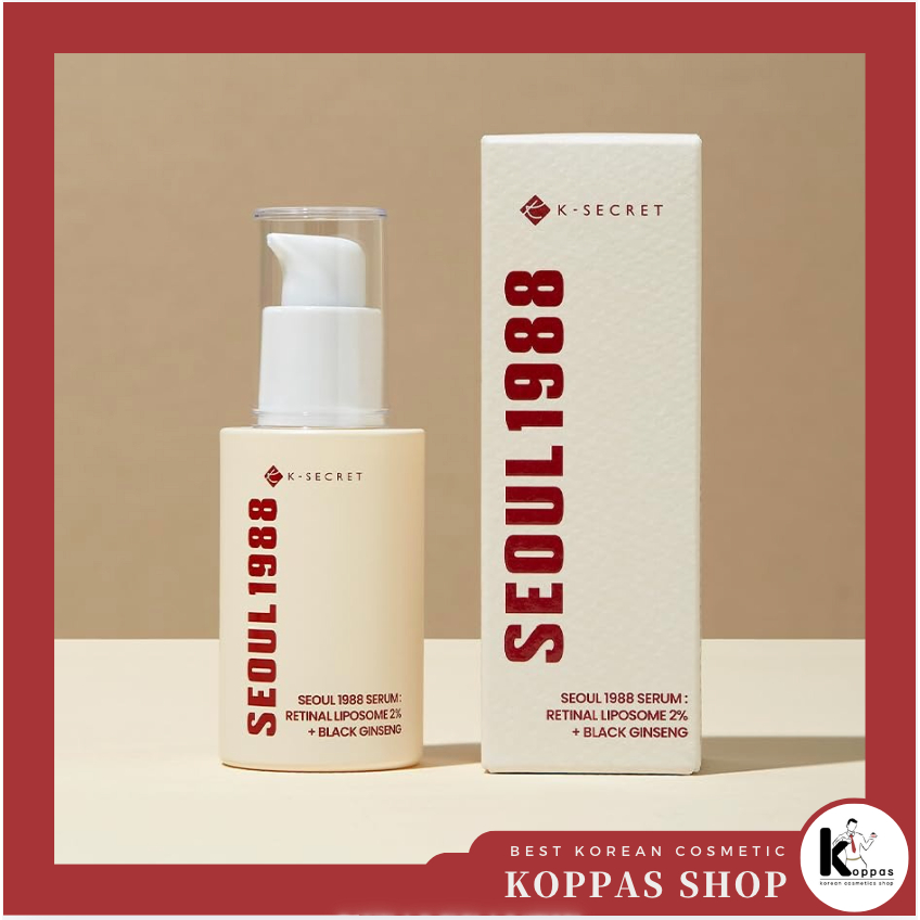 K-secret SEOUL 1988 Serum : Retinal Liposome 2% + โสมดํา 30ml KSECRET Bakuchiol, วิตามินและเปปไทด์เพื่อการดูแลริ้วรอย | ผลิตภัณฑ์บํารุงผิวเกาหลี