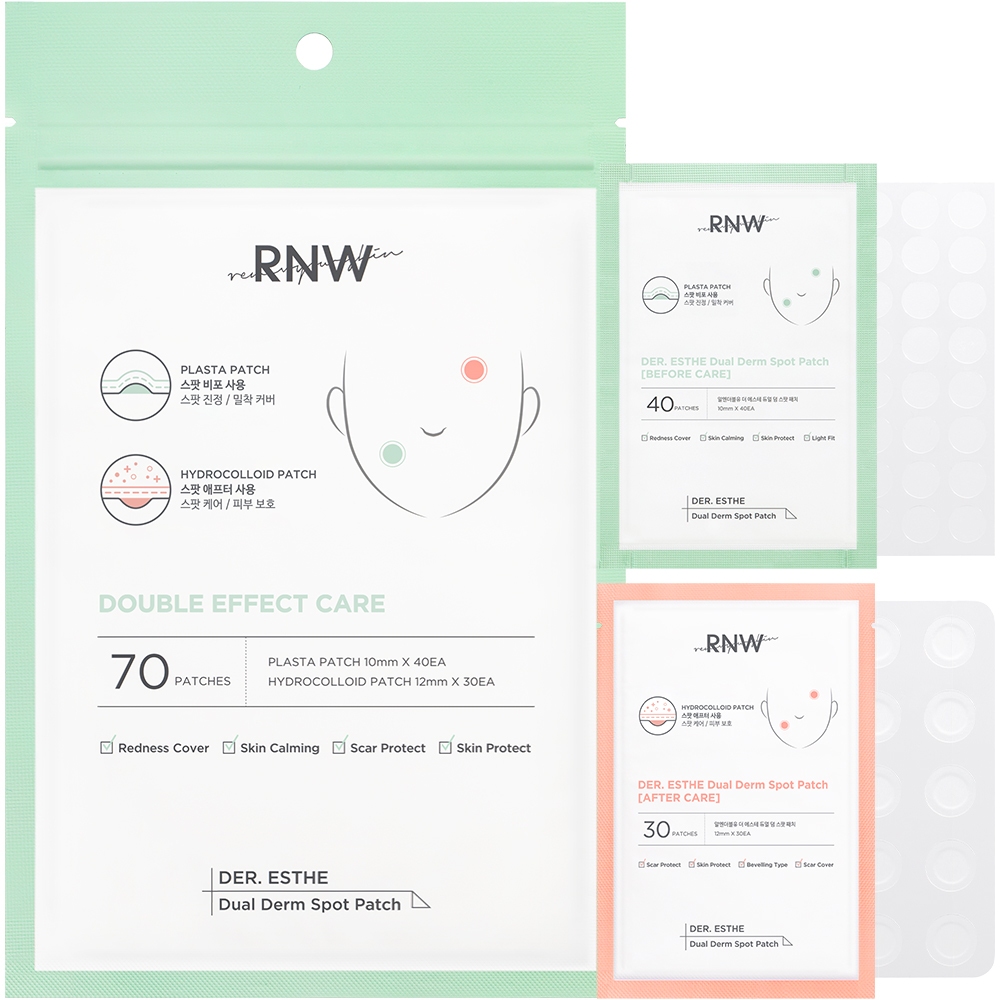 เดอร์. Esthe Dual Derm Spot Patch Kit - Dual Spot Patch สําหรับผิวที่มีปัญหา - 40 แพทช์ Plasta (10 ม