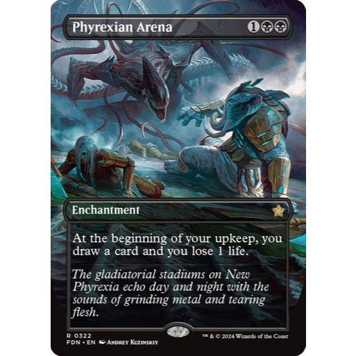 รองพื้น MTG - Phyrexian Arena ไร้ขอบ Non Foil