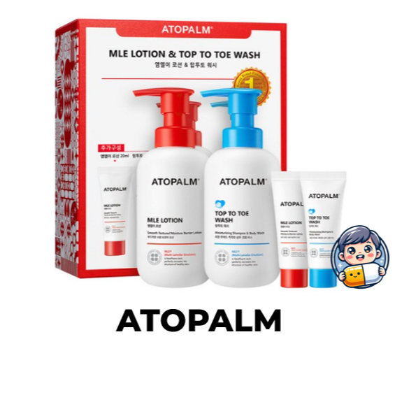 Atopalm MLE Lotion 300ml + 20ml + Top to Toe Wash 300ml + 20ml Set