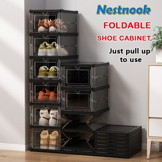 [SG STOCK] 3/6/Layers Foldable Shoe Rack Multifunctional Shoe Storage  Foldable Modular Shoe Box Shoe Rack Cabinet