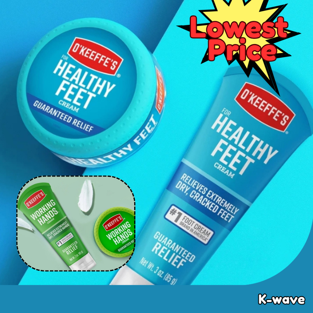 OKeeffes Foot Cream /Hand Cream (หลอด 85g หรือแบบกระปุก 91g/96g)/นําเข้าจาก USA ที่ Olive Young Korea/