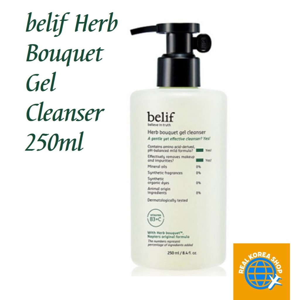 [belif]  Herb Bouquet Gel Cleanser 250ml, BELIF [เบลฟ] เฮอร์บัล บูเก้ เจล คลีนเซอร์ 250มล