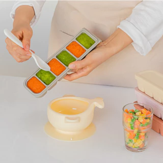 Firgi Double-Sealed Cube ถาด Airtight ซิลิโคนอาหารเด็ก Cube BPA-Free คอนเทนเนอร์เกาหลี