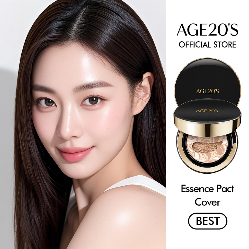 AGE20S อย่างเป็นทางการ | แพ็ค 2 ชิ้น | Signature Essence Pact – Intense Cover SPF50+/PA++++ (14g x 2ea) | รองพื้นคุชชั่นเกาหลี ราคา ถูกที่สุด ดีลบีเคเค