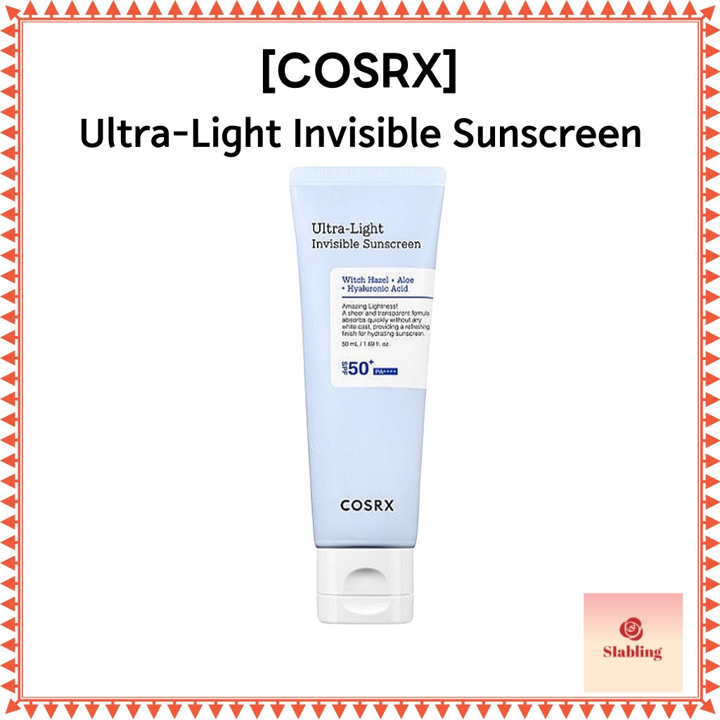 [COSRX] Ultra-light Invisible Sunscreen SPF50+ PA++++ 50ml / Pure Aloe 100%