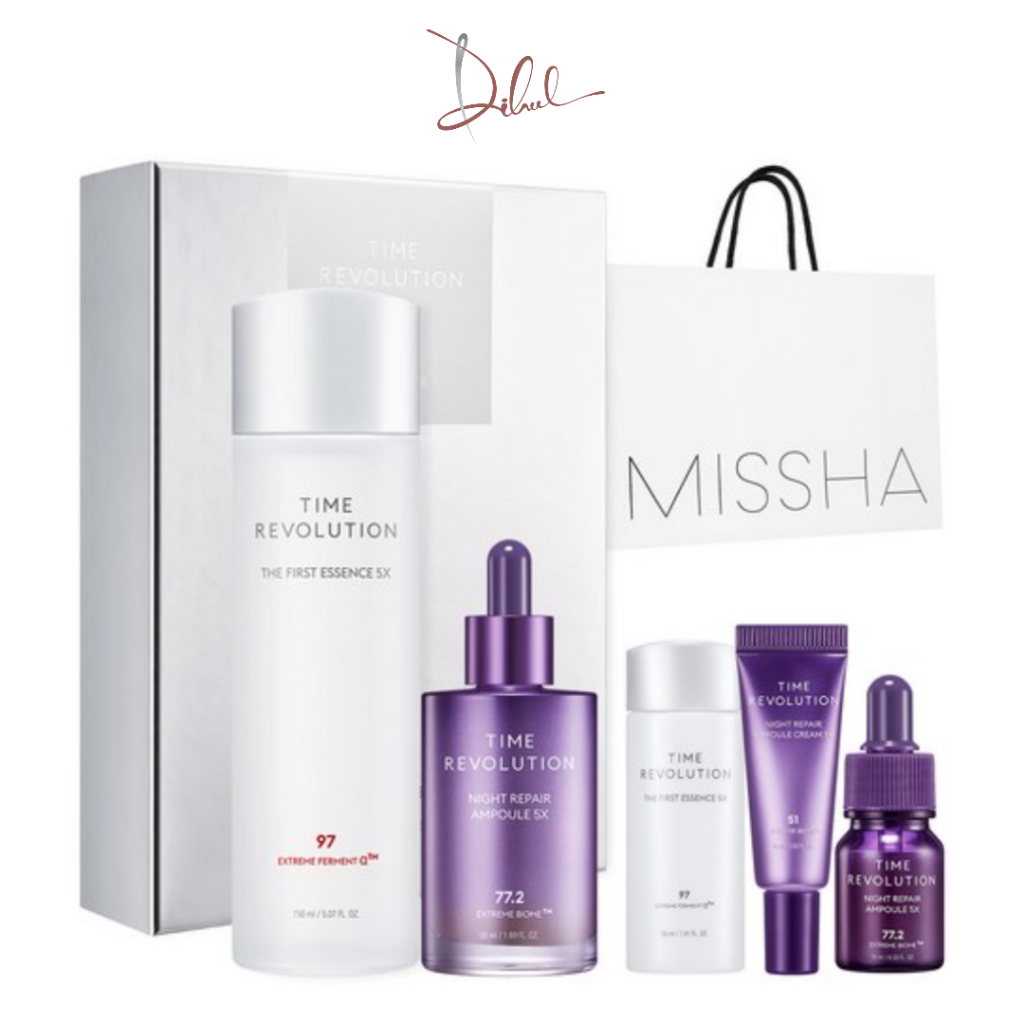 Missha Time Revolution Special Skincare 5 ชิ้น Set Advanced Anti-Aging & Hydration for Radiant, Yout