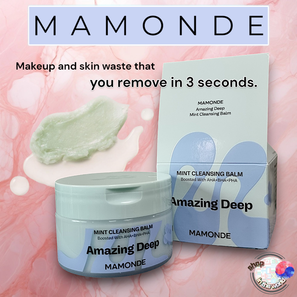 [MAMONDE]Amazing Deep MINT CLEANSING BALM เพิ่มด้วย AHA+BHA+PHA มามอนเด สกินแคร์ โซลูชั่น.