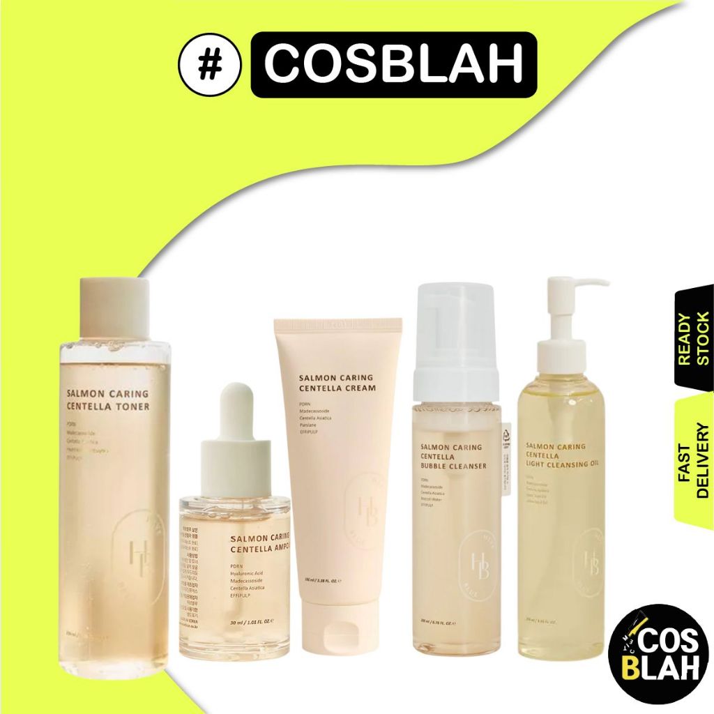 HEEVEBLUE Salmon Caring Centella Collection [Toner / Ampoule / Cream / คลีนซิ่งออยล์/ Bubble Cleanse