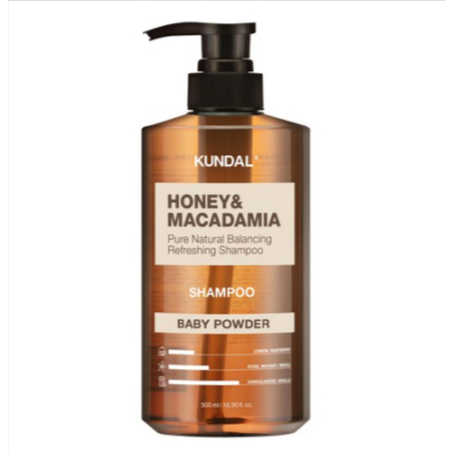 Kundal Honey & Macadamia Nature Shampoo Baby Powder Scent 500ml [จัดส่งจากเกาหลี รับประกันสินค้าของแท้]