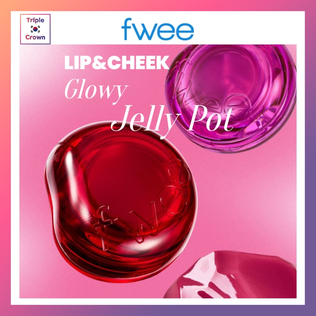 Fwee <NEW> Lip & Cheek Glow Jelly Pot 19 สี /แปรงซิลิโคน