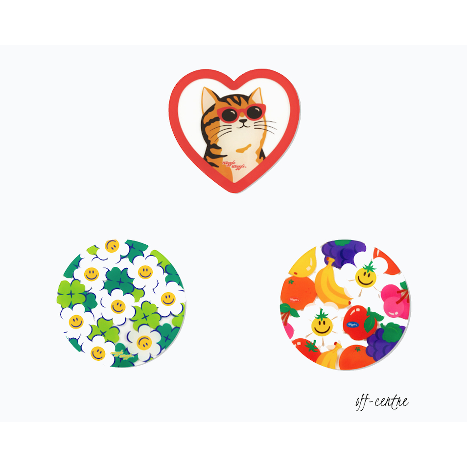 Wiggle Wiggle Acrylic Coaster 3 types
