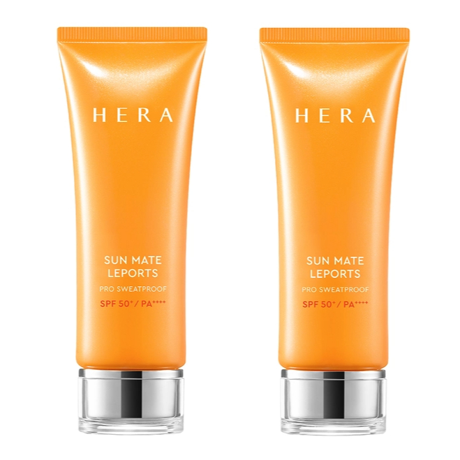 [HERA] ครีมกันแดด Hera Sun Mate Cream Leports Waterproof Sunscreen SPF 50+ / PA++++ 70ml x 2ชิ้น