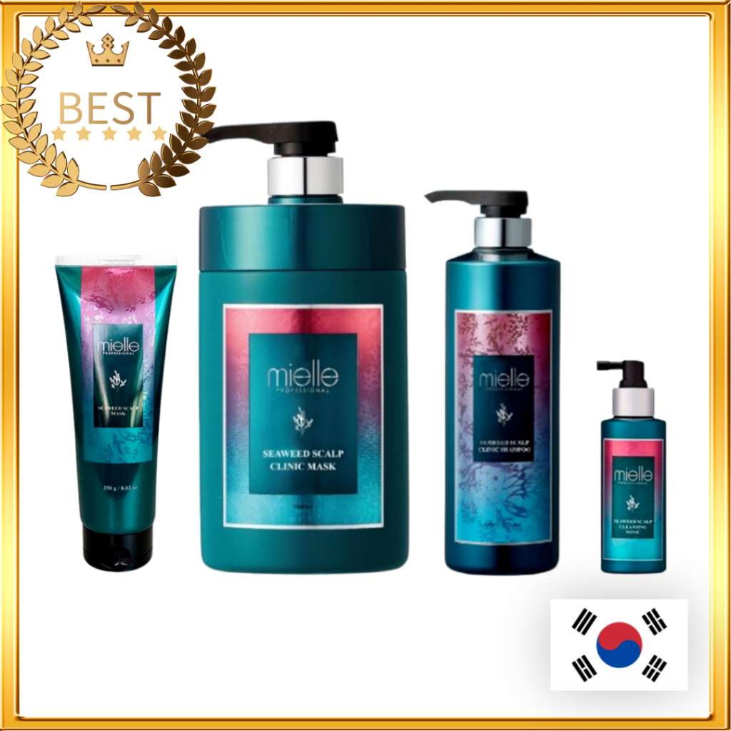 [Mielle] Professional Seaweed Scalp Cleansing Shampoo / Clinic Mask / Cleansing Tonic / แชมพูทําความ