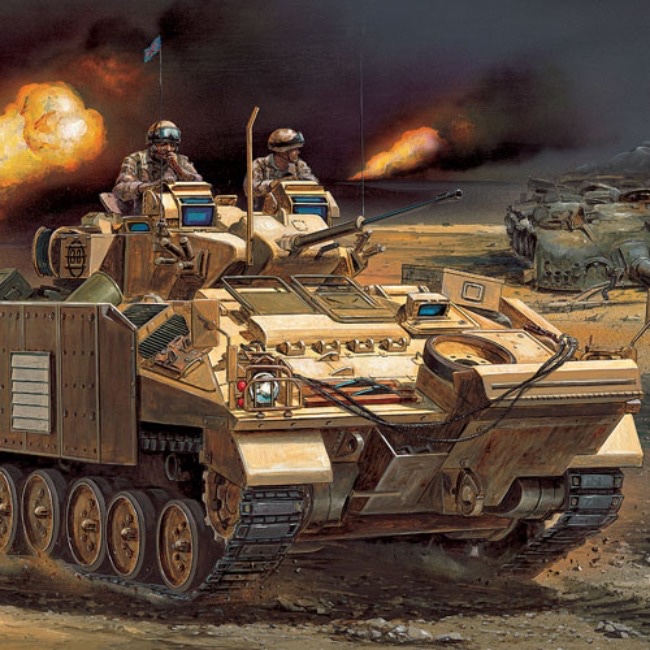 Academy Hobby Model Kit – 1/35 Warrior MCV [Iraq 2003] – British Infantry Fighting Vehicle พร้อมอุปก