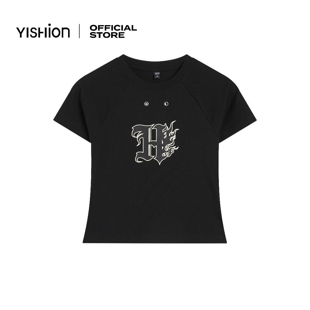 YISHION "H" Flame Raglan Top สําหรับผู้หญิง 1854