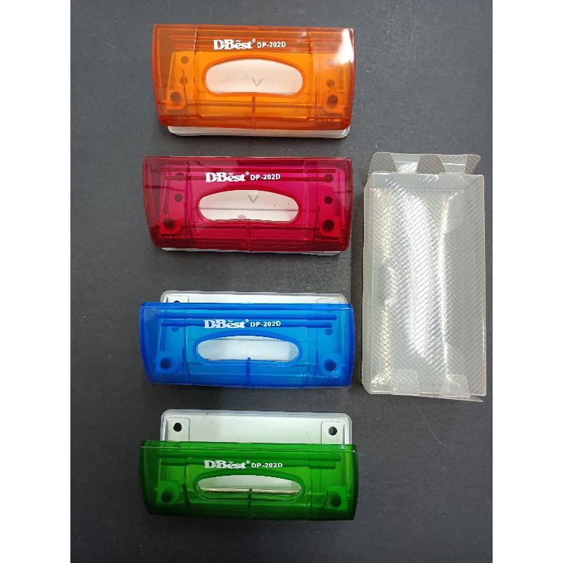 DBest DP-202D Transparent Colour Two Hole Punch / Penebuk 2 Lubang - 1 ชิ้น