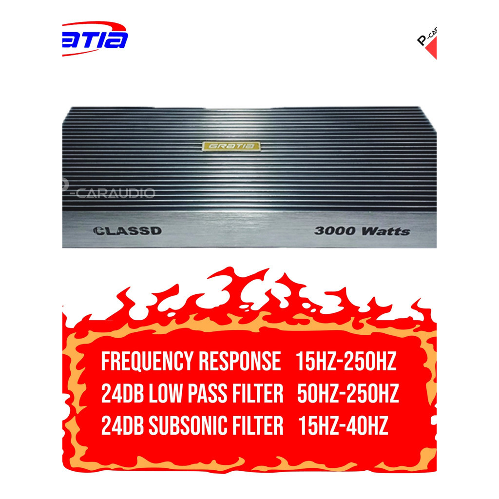 เพาเวอร์แอมป์ POWER AMPLIFIER CLASS D GRATIA 3000.1D