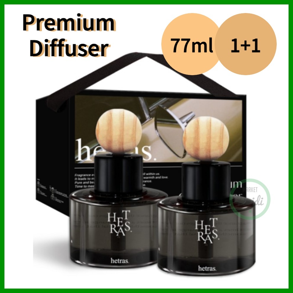 เกาหลี เกาหลี 🇰🇷 1+1 Hetras Premium Car Diffuser 77ml x 2ea