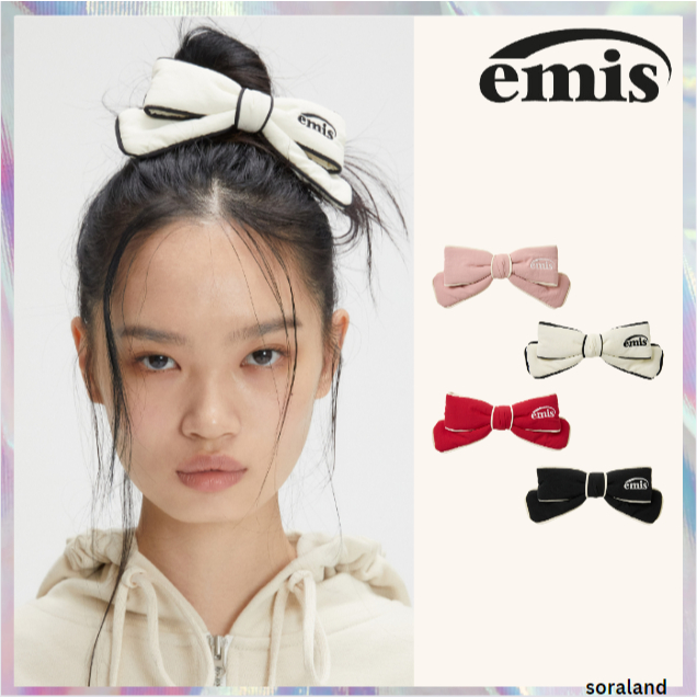 [EMIS] Nylon PADDED RIBBON HAIRPIN 4 สี (ใหม่2024)