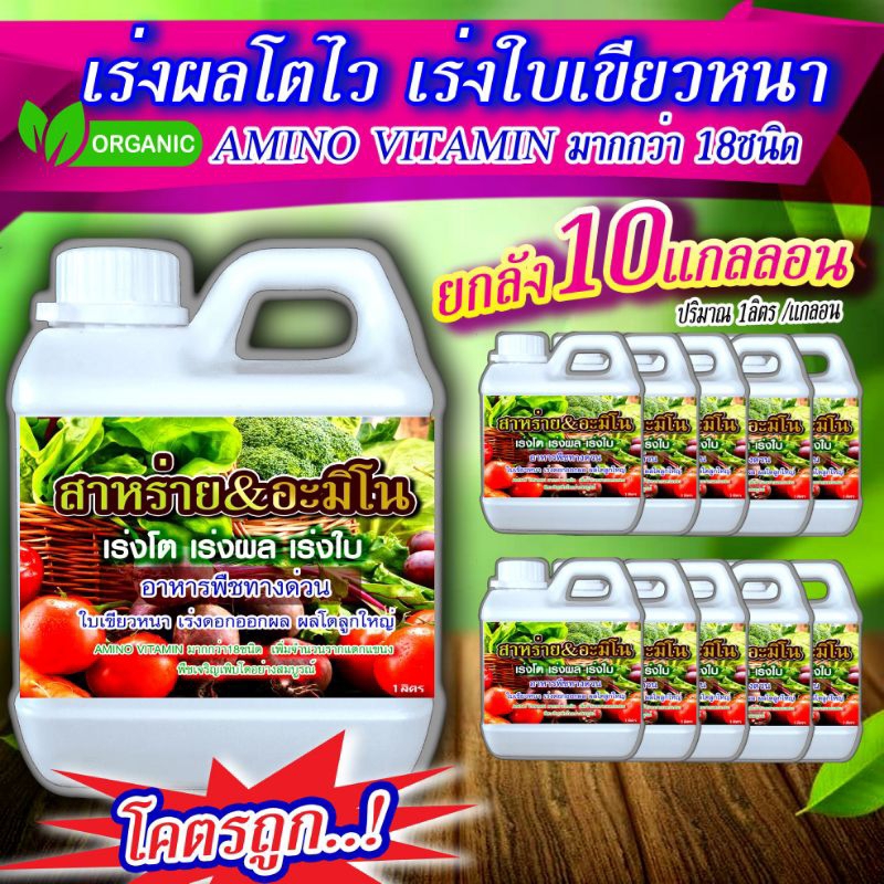amino vitamin มากกว่า 18 ชนิด สาหร่าย&อะมิโน 1ลิตร  เร่งผลโตไวเร่งใบเขียวหนา amino vitamin มากกว่า 18 ชนิด – โปรปัง