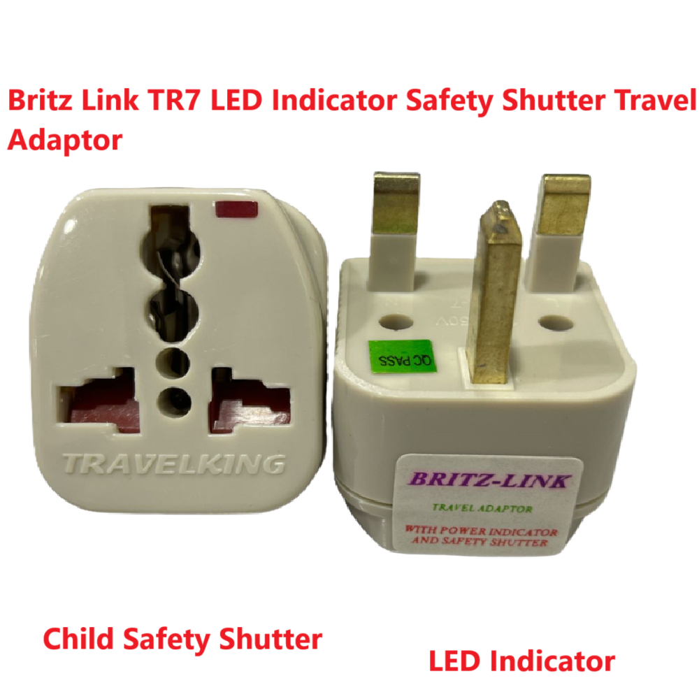 Britz Link TR7 ไฟ LED ความปลอดภัยชัตเตอร์ Travel Adaptor