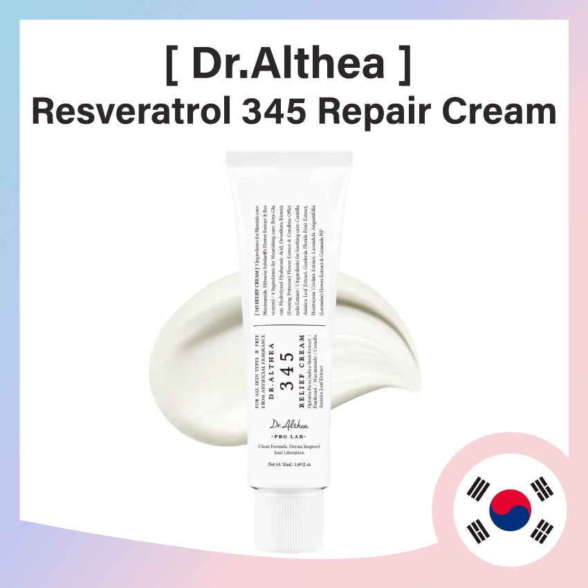 [ Dr.Althea ] Resveratrol 345 Relief Cream – มอยเจอร์ไรเซอร์ All-in-One รายวันสําหรับผิวบอบบางและสิว