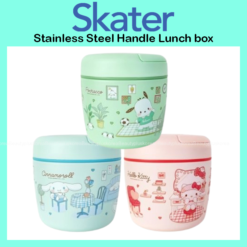 [SKATER] กล่องข้าวหูหิ้วสแตนเลส 970ml (Kitty / Cinnamoroll / Pochacco) LDNC10SK