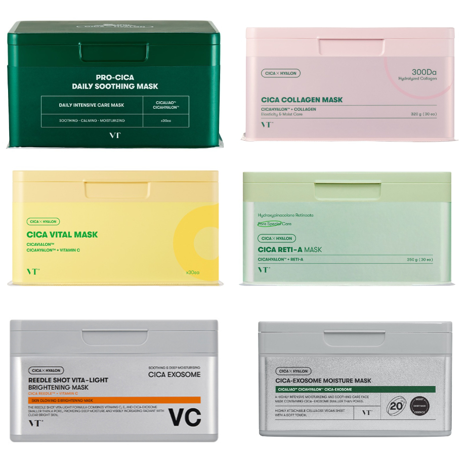 Vt Cosmetics คอลเลคชั่นมาส์กแพ็ค 6 ประเภท