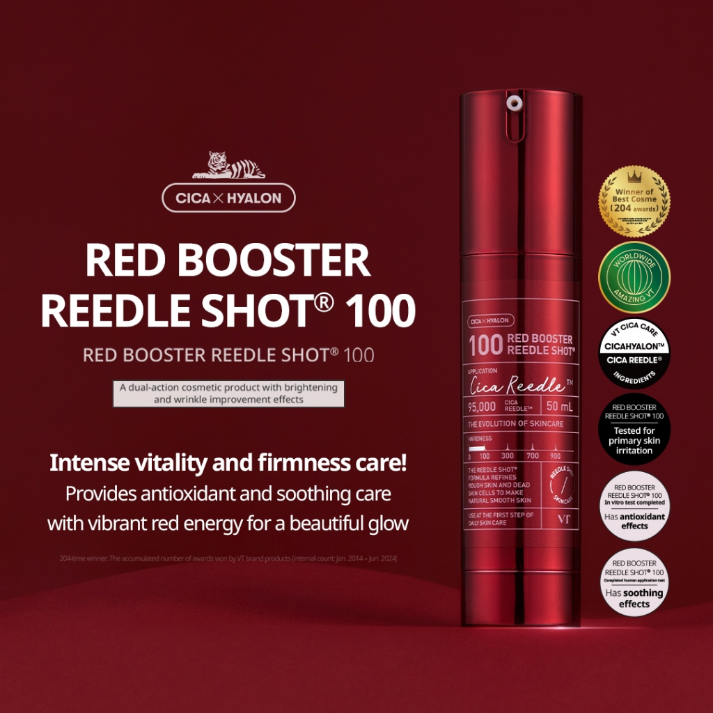 [VT] Red Booster Reedle Shot Slow Aging Care & Skin Nourishing [Official Flagship]