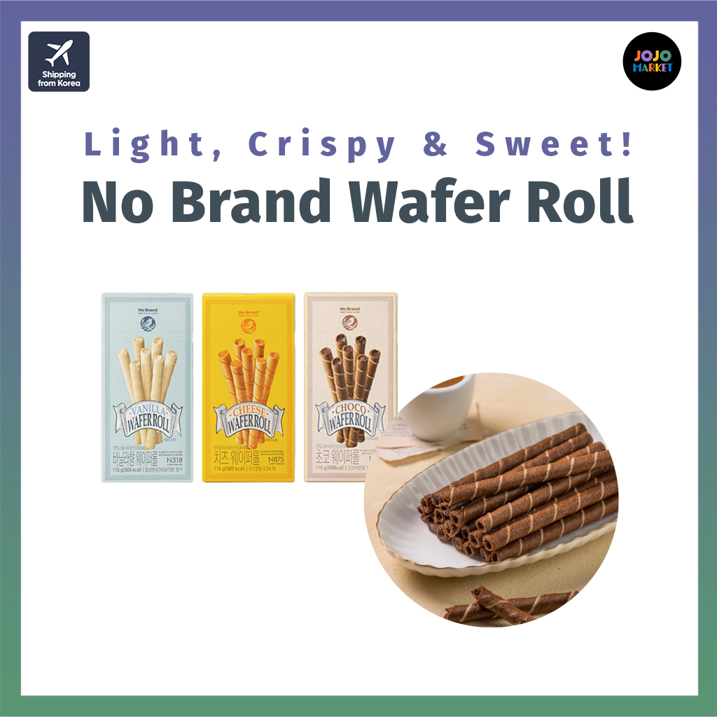 [เป็นมิตรกับกาแฟ] Nobrand Wafer Roll 115g / 3 รสชาติ / จัดส่งจากกรุงเทพ