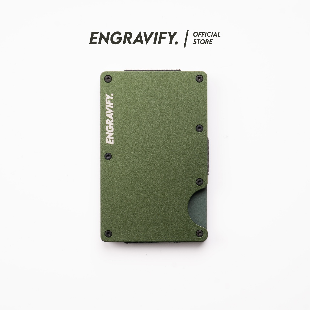 ENGRAVIFY Custom Name Minimalist Slim Men Wallet - RFID Wallet Name Card Holder Wallet - Wallet Men Ridge