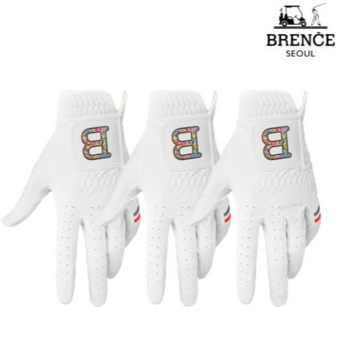 [BRENCE] ถุงมือกอล์ฟเกาหลี 3 ชิ้น - ถุงมือกอล์ฟผู้ชาย Art B Synthetic leather / มือซ้าย