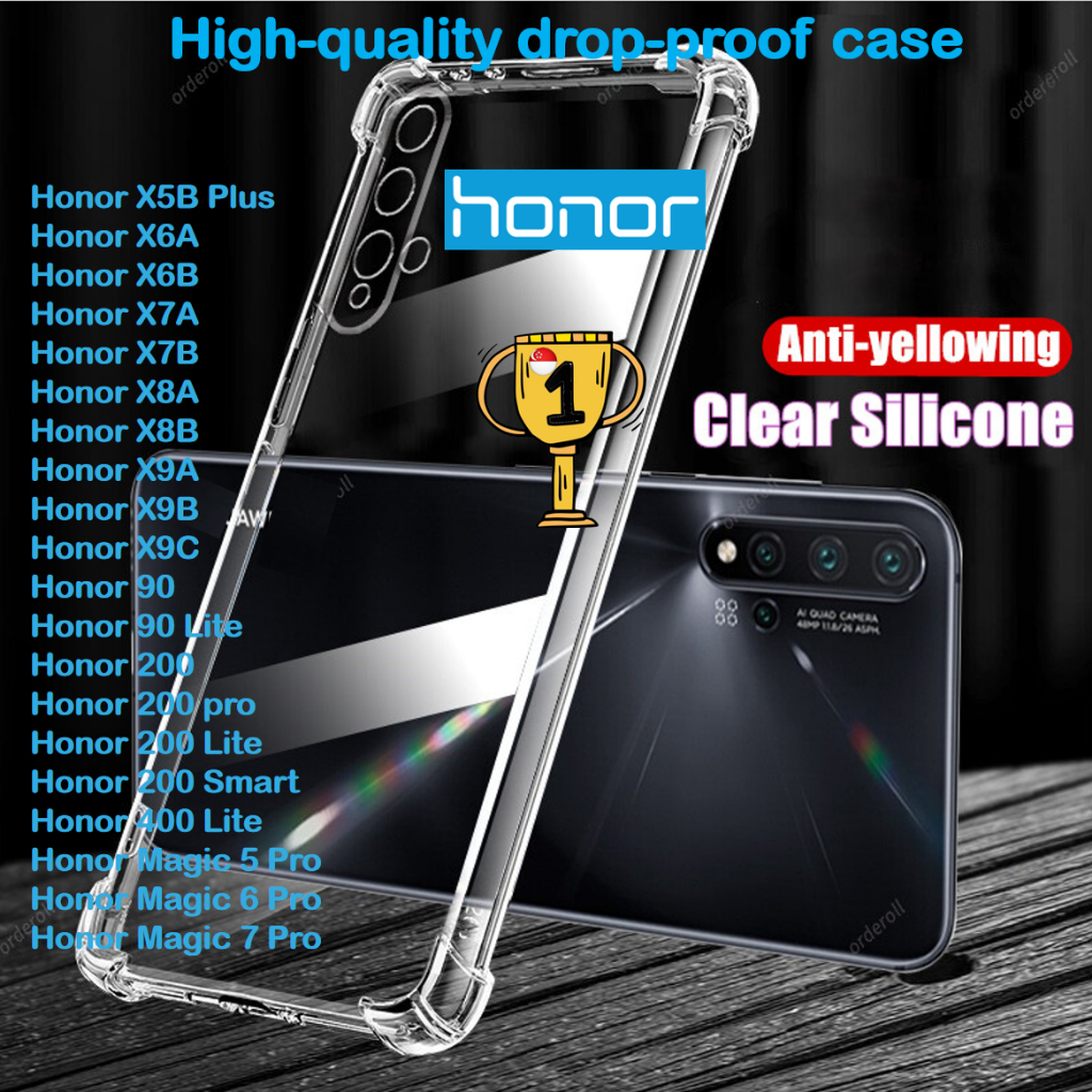 Honor กันกระแทกกลับปลอก Honor X9B X9A X8B X8A X7A X6A X6B X5B Honor 200 90 Lite Honor Magic 5 6 Pro 
