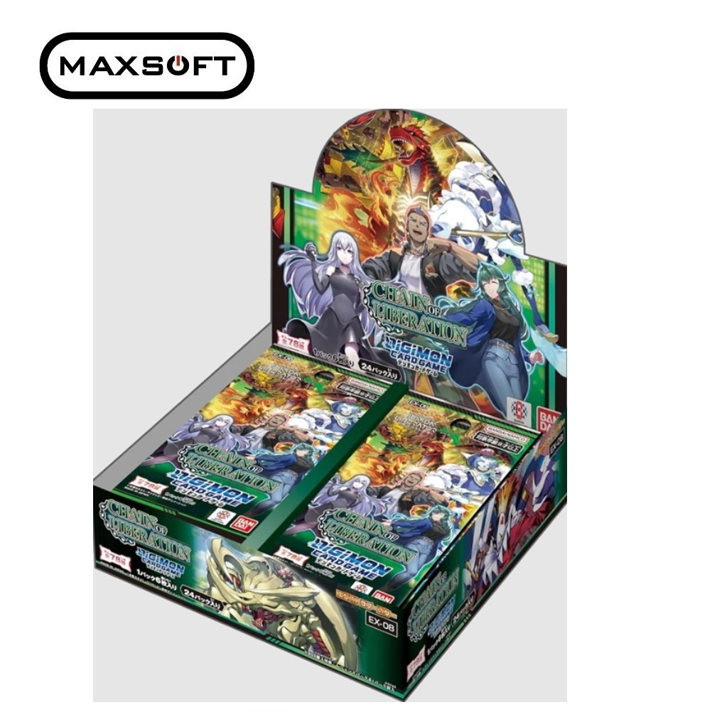 Digimon Card Game Extra Booster Box Chain of Liberation EX-08 (ญี่ปุ่น) กล่อง 24 แพ็ค