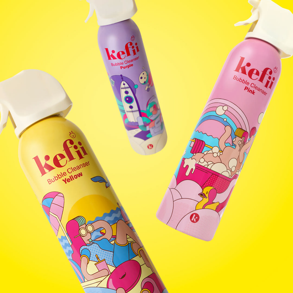 [3 ชิ้น] Kefii Made in Korea Baby Bubble Cleanser 200ml Set