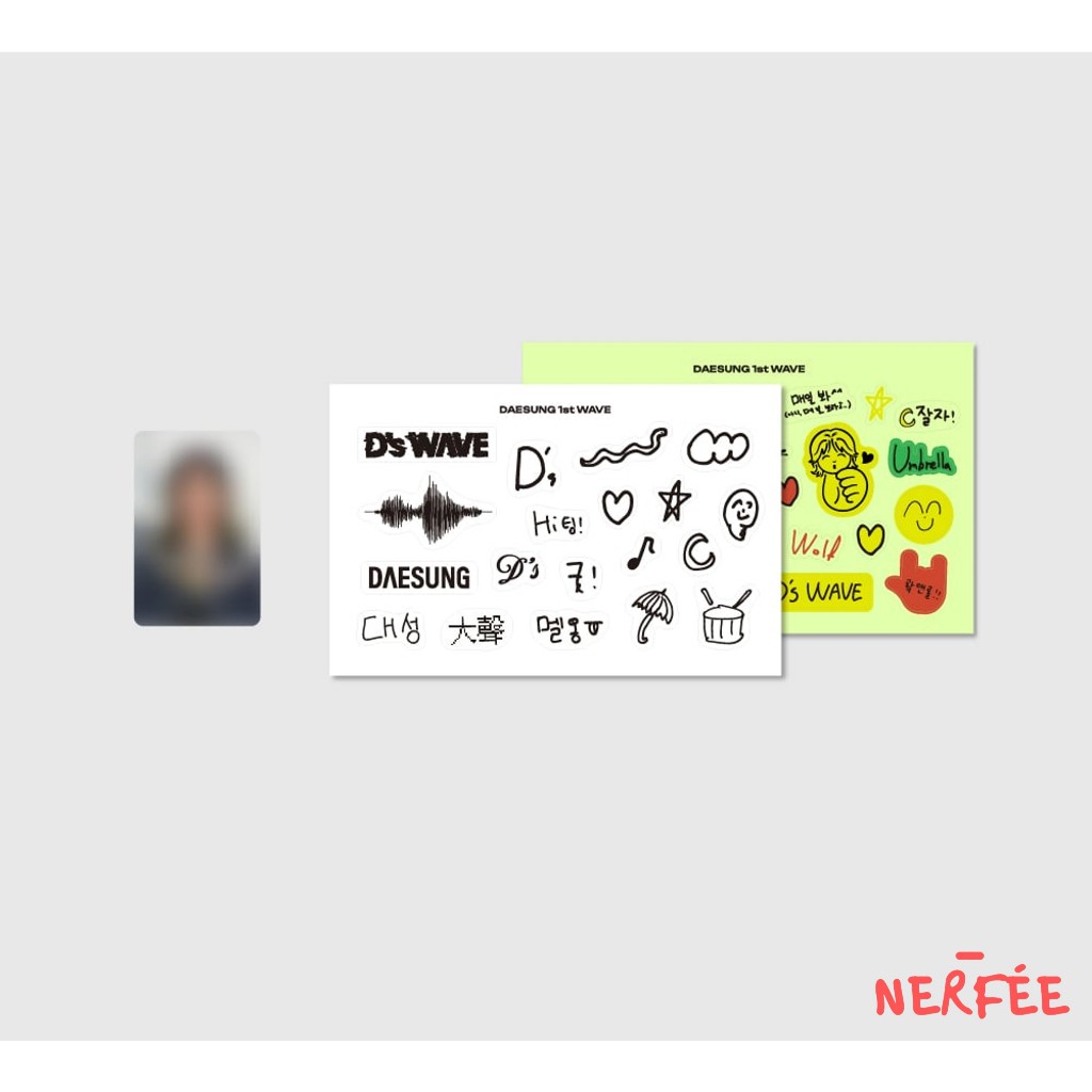 [Restock]Bigbang Daesung Ds WAVE Sticker Set (2 แผ่น) | เรืองแสงในที่มืด + ใส | สินค้าสินค้าสินค้าอย