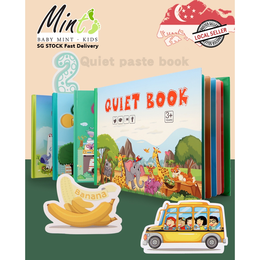 SG - Montessori Busy Book สําหรับเด็กวัยหัดเดินก่อนวัยเรียน Quiet Busy Book วันเกิดที่ดีที่สุดคริสต์